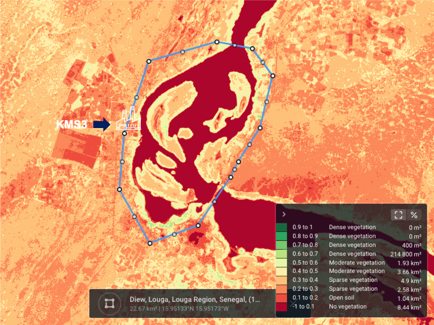 LacDeGuiers NDVI Oct 18 (KMS3)